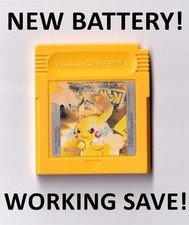 GENUINE POKEMON YELLOW GAME BOY GAMEBOY COLOR / ADVANCE / SP NEW SAVE BATTERY!