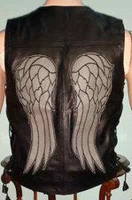 THE WALKING DEAD GOVERNOR - DARYL DIXON ANGEL WINGS LEATHER VEST JACKET