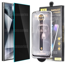 Easy Install Privacy Glass Screen Protector for Samsung S22 S24 S25 Ultra Plus