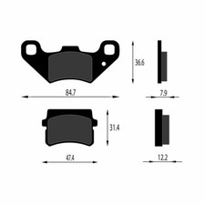 FRONT BRAKE PADS PGO BR