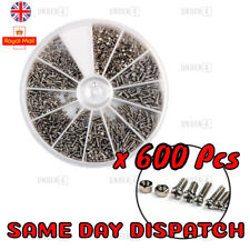 600 Pcs Set Stainless Steel Nuts Bolts small Screws Kits Assorted phone glasses