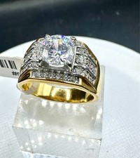 Mens gold ring signet, pinky