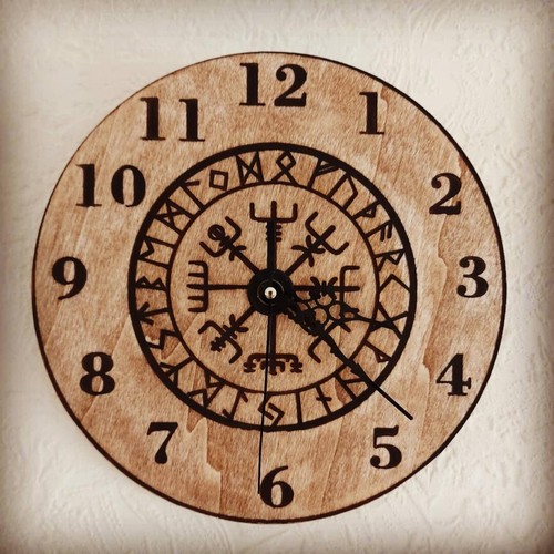 Handmade wooden wall clock - handmade,