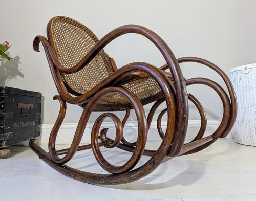 Antique bentwood rocking chair - antique,