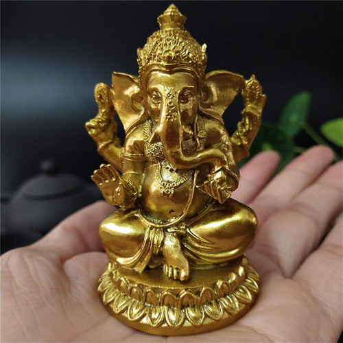 Gold lord ganesha statues - gold,