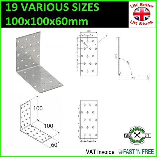 Galvanised corner brace - brace, 90