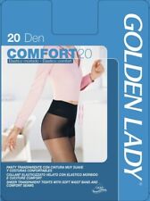 Golden Lady Black Tights 20D Sheer Italian Nero Work Office 4 Large COMFORT 20