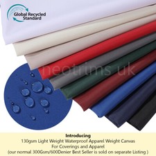 Waterproof Canvas Fabric Light Weight 160gsm Outdoor, Décor Coverings & Apparel