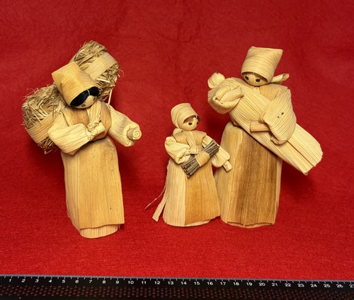 Bundle vintage corn husk dolls - corn,