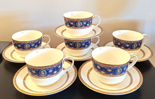 Six minton barchester tea cups - six,