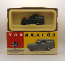 VANGUARDS VA22002 RELIANT REGAL 'NOTTINGHAM WATER' GREEN MINT BOXED 1:43