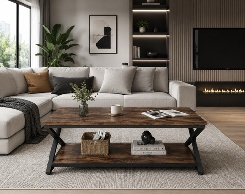 Rustic coffee table tier - coffee,