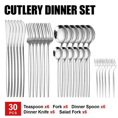 30pcs new silver stainless - new,