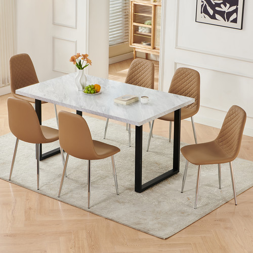Marble effect wooden - marble, dining