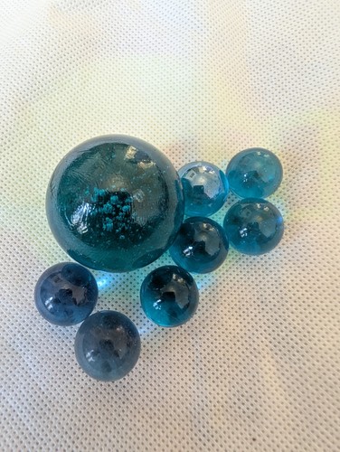Collection pale blue glass - of,