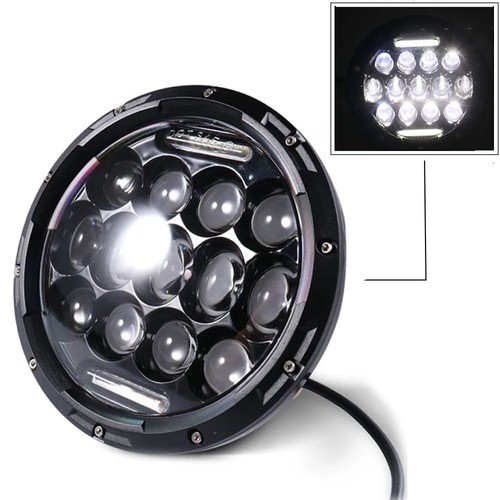 Black motorcycle led headlight - motorcycle,