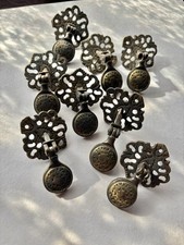 Vintage brass drop handles - 8,