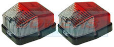2x Jokon Red White Square Side Marker Lights Lamps For Swift Conqueror Caravan