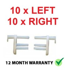 10 x Pair Flyscreen / Caravan Window Blind End Clips 10 L/H 10 R/H