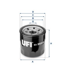 OIL FILTER 23.255.00 UFI