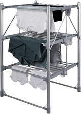 Abode AECRD2003 Heated Electric Clothes Dryer 3 Tier Adjustable Foldable Wings