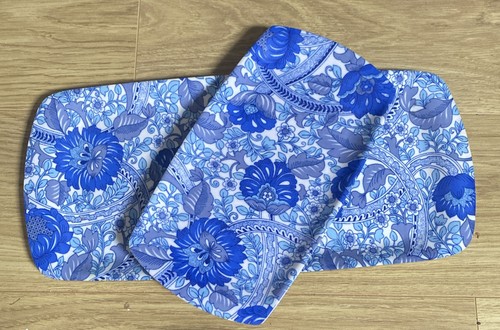 Pair vintage 1970s blue - pair, 2