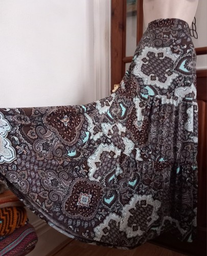 Vtg look stretch tiered - look,