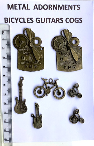 Metal adornments charms - metal,