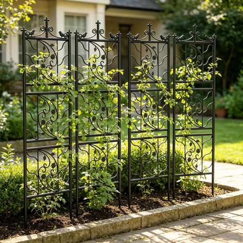 6pcs rustic metal garden - rustic,