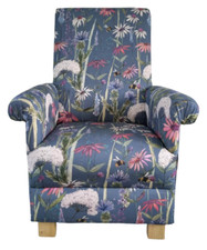 Voyage Maison Hermione Fabric Adult Chair Armchair Indigo Blue Purple Bee Floral