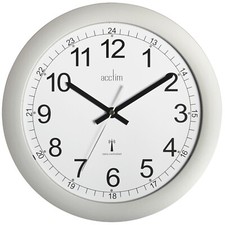 Acctim Formia Wall Clock Radio Controlled Energy Efficient Movement Silver 30cm