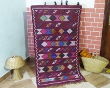 Hand-Woven Moroccan Rug - 100%