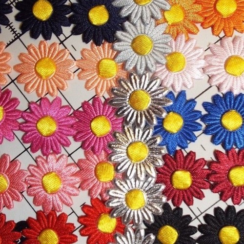 20pcs iron sew on satin - iron, on/sew