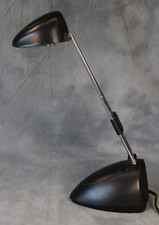 Vintage Searchlight M-970 Space Age Telescopic Desk Table Lamp Black & Chrome