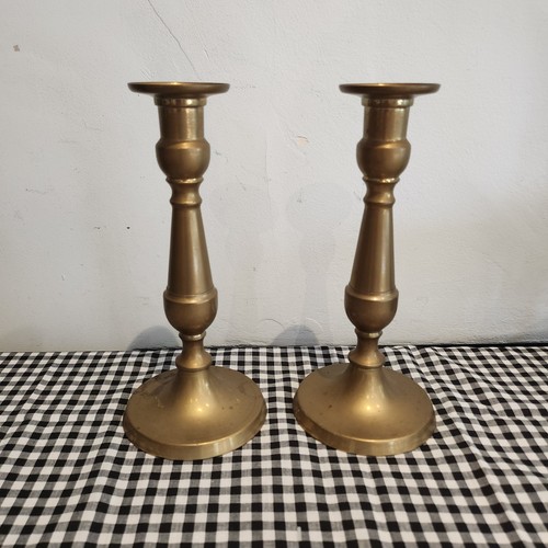 Pair vintage large brass - pair,