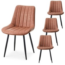 4x Dining Chairs Faux Leather