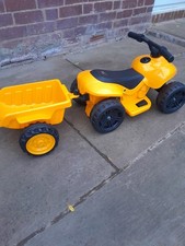 Kids Ride-On Pedal Car Trailer. Yellow. With Charger. Hardly Used VGC