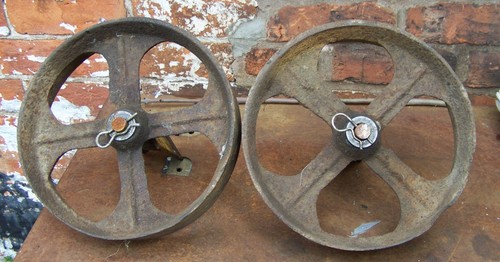 Cast iron wheels - 2, with