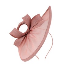 Large Fascinator Hat Women Mesh Bow Cocktail Party Wedding Church Hair Cli ♡