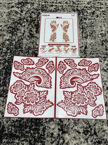 Henna stencil stickers hand - henna,