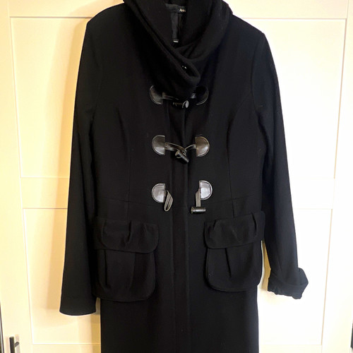 Anna rita black wool long - anna,