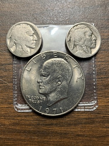 Coins buffalo nickels - nickels, 1971