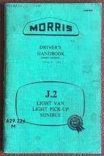 MORRIS J.2 Drivers Handbook
