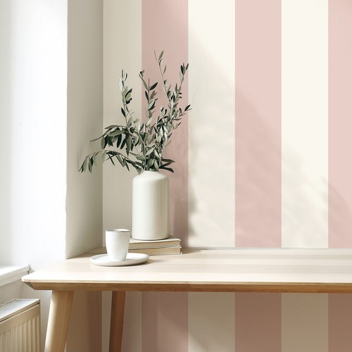 Pink white stripe wallpaper - pink,