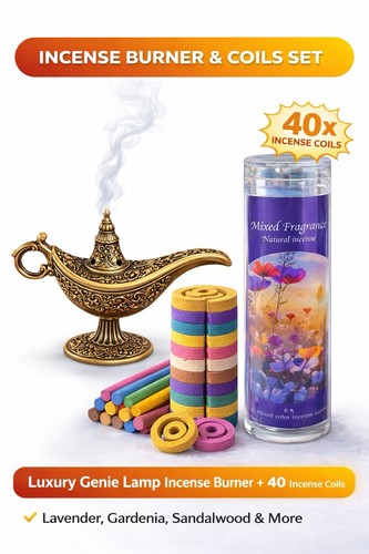 Incense burner aladdin genie - incense,