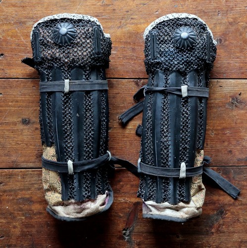 Samurai armor suneate - armor, shin