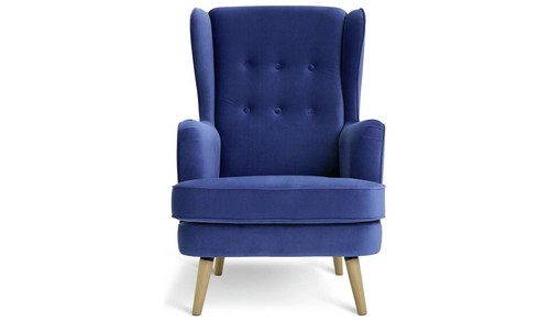 Callie velvet chair - velvet, cornflower