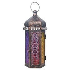 Vintage Lantern Decorative Indoor & Outdoor 14.7''H Moroccan Hanging Lantern ...
