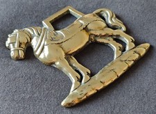 ANTIQUE CAST HORSE BRASS - A