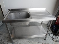 Sissons Stainless Steel Single Bowl Sink 1200 x 600 mm No Taps £250 + Vat